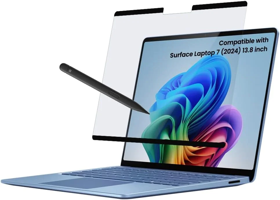 محافظ صفحه نمایش مغناطیسی کاغذ کنت BELLEMOND برای سرفیس لپ تاپ - 13.8 اینچ (لپ تاپ 7) | فیلم مات قابل جابجایی و استفاده مجدد | کاهش سایش نوک قلم | 1 عدد