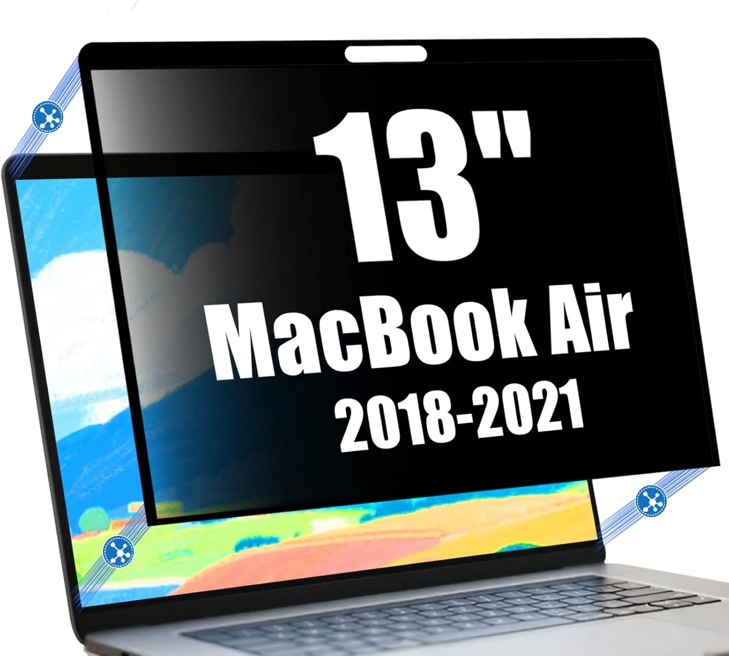 محافظ صفحه نمایش حریم خصوصی برای مک بوک ایر ۱۳ اینچ (۲۰۱۸-۲۰۲۱، M1) طراحی فوق العاده نازک