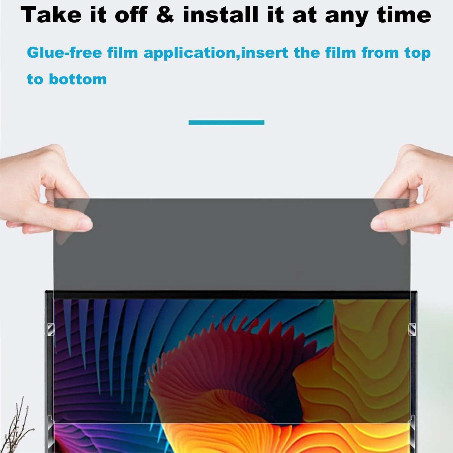 محافظ صفحه نمایش حریم خصوصی 14 اینچی لپ تاپ طراحی شده برای اچ پی Envy/Dell/Asus/Acer/Samsung/Lenovo، فیلم مات محافظت از چشم ضد تابش نور برای همه 14 اینچی با نسبت تصویر 16:9