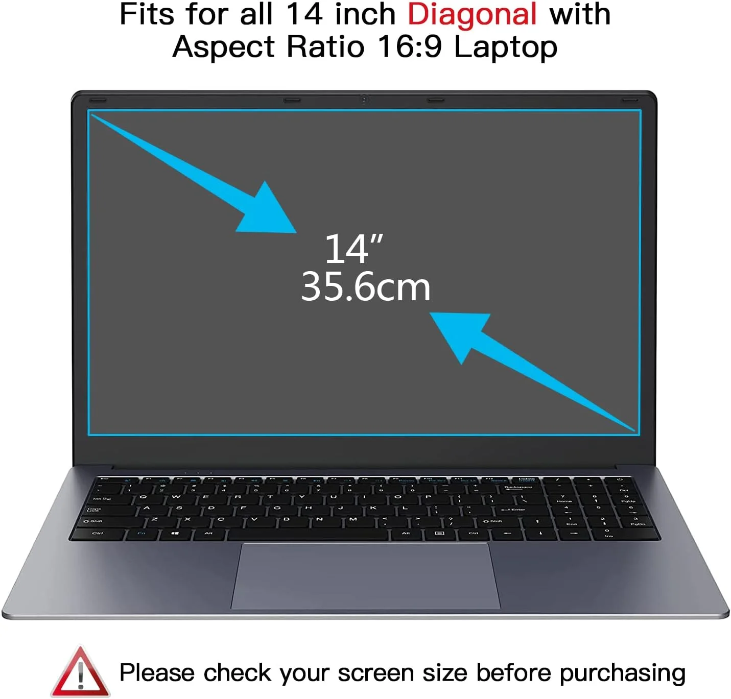 دو عدد محافظ صفحه نمایش 14 اینچی لپ تاپ با فیلتر نور آبی، محافظت از چشم، مسدود کننده نور آبی و ضد تابش نور برای لپ تاپ 14 اینچی با نسبت تصویر 16:9