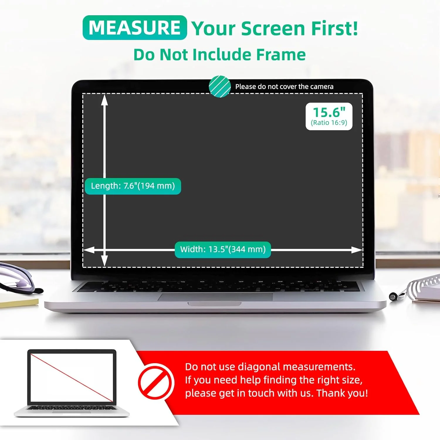 محافظ صفحه نمایش حریم خصوصی لپ تاپ 15.6 اینچی، محافظ صفحه نمایش فیلتر حریم خصوصی با نسبت تصویر 16:9 قابل جابجایی برای لپ تاپ 15.6 اینچی، محافظ صفحه نمایش حریم خصوصی ضد دید زدن