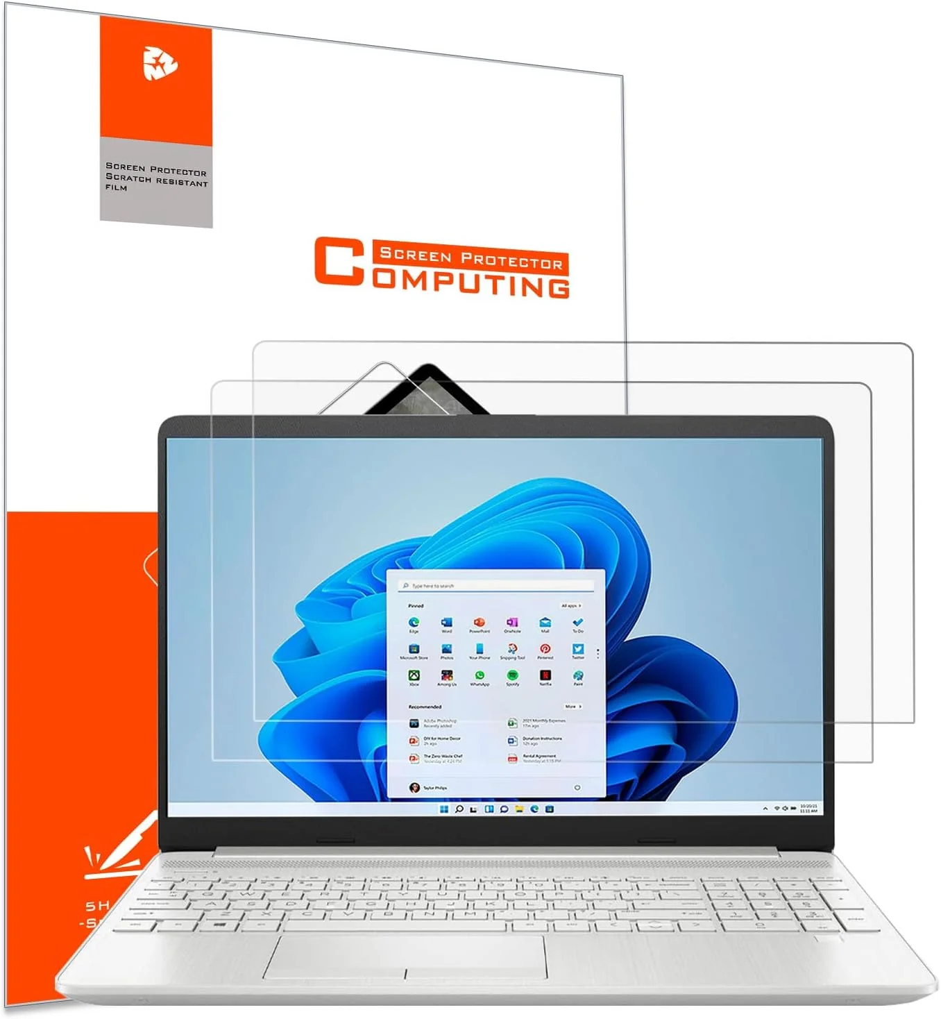 محافظ صفحه نمایش ضد انعکاس نور 15.6 اینچی، بسته 2 عددی، مناسب برای لپ‌تاپ‌های 15.6 اینچی HP، Pavilion 15، Envy 15، Dell Inspiron 15، Lenovo Ideapad 15.6، Acer Aspire 15.6، Thinkpad 15.6، Chromebook 15.6، مات، ضد اثر انگشت