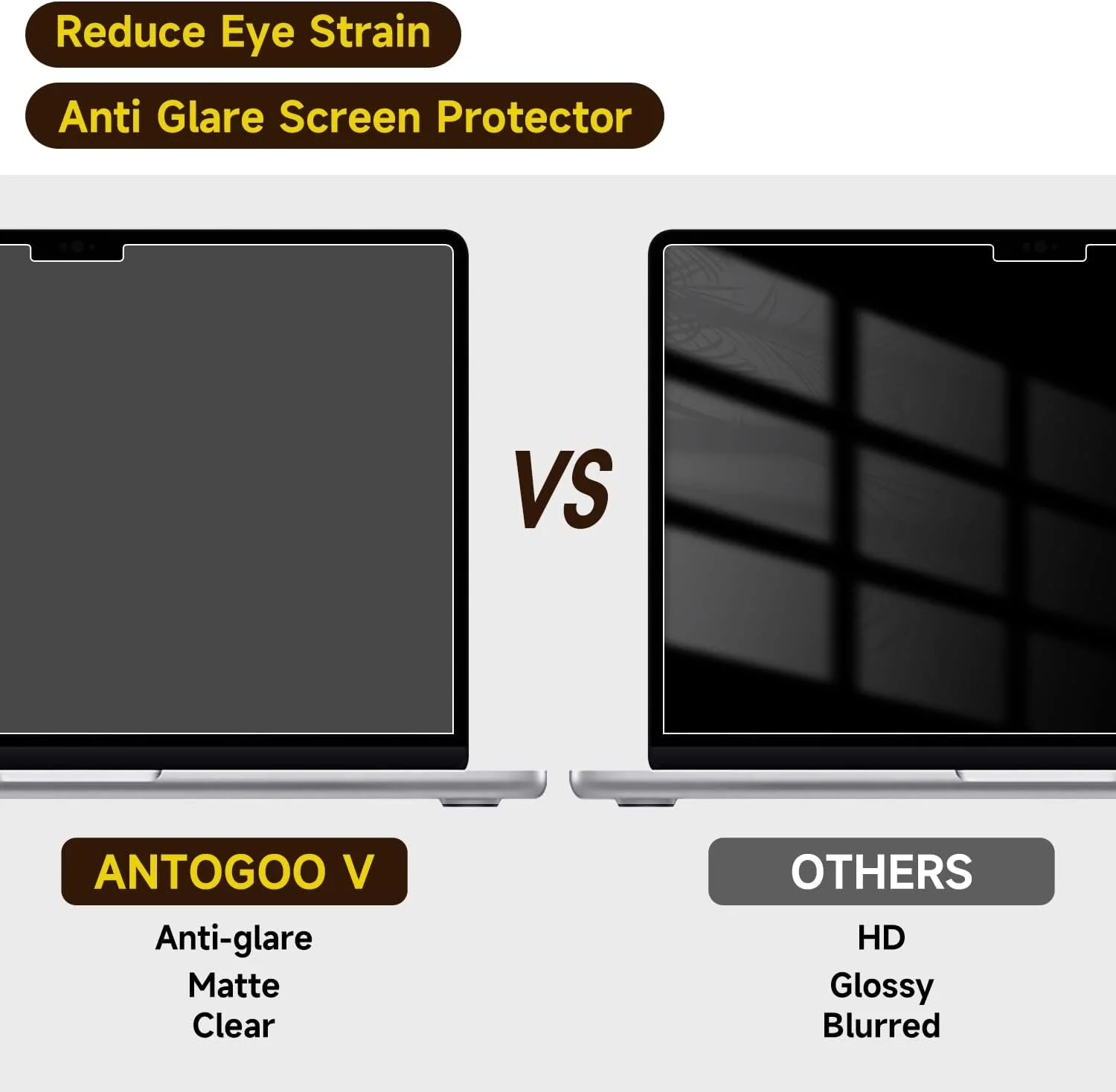 محافظ صفحه نمایش 13.6 اینچی مک بوک ایر 2022، محافظت از چشم، فیلم ضد تابش نور/ضد خش مات برای مک بوک ایر 13.6 اینچی اپل M2 تراشه A2681 (2 عدد)