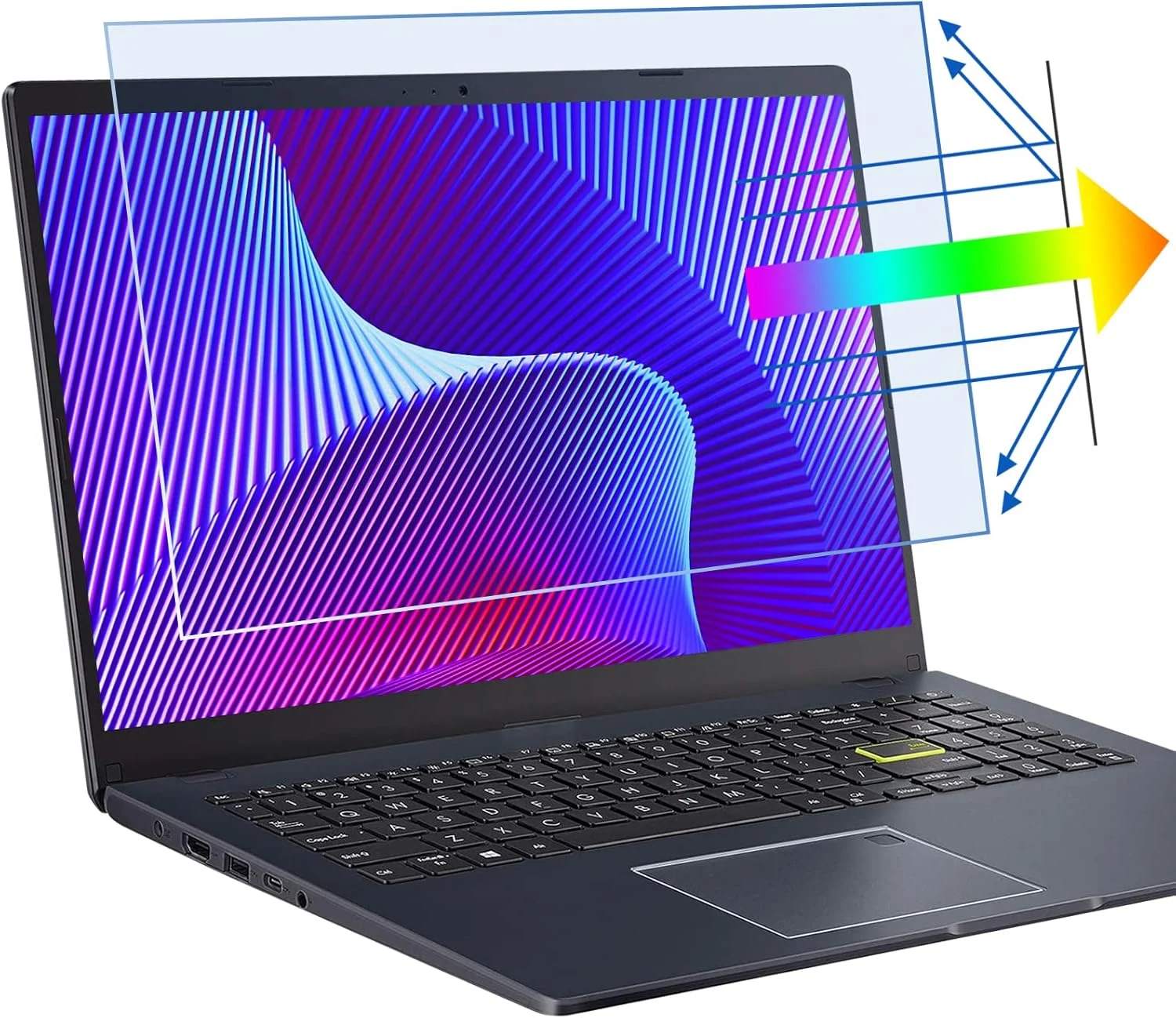 محافظ صفحه نمایش نور آبی 15.6 اینچی، بسته 2 عددی - محافظ صفحه نمایش ضد خش و ضد تابش نور برای لپ تاپ، نمایشگر 15.6 اینچی 16:9