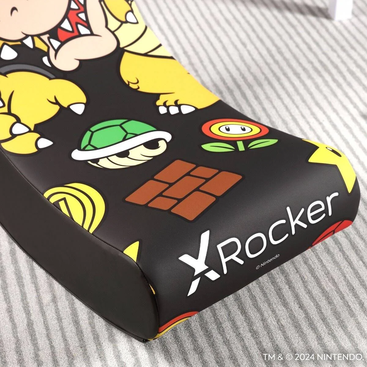 صندلی گیمینگ X Rocker Nintendo Video Rockers، نسخه Bowser Power Up، صندلی کلاسیک زمینی با طرح های هنری نمادین شخصیت، فوم نرم و راحت برای پشتیبانی و دوام بیشتر | 71340