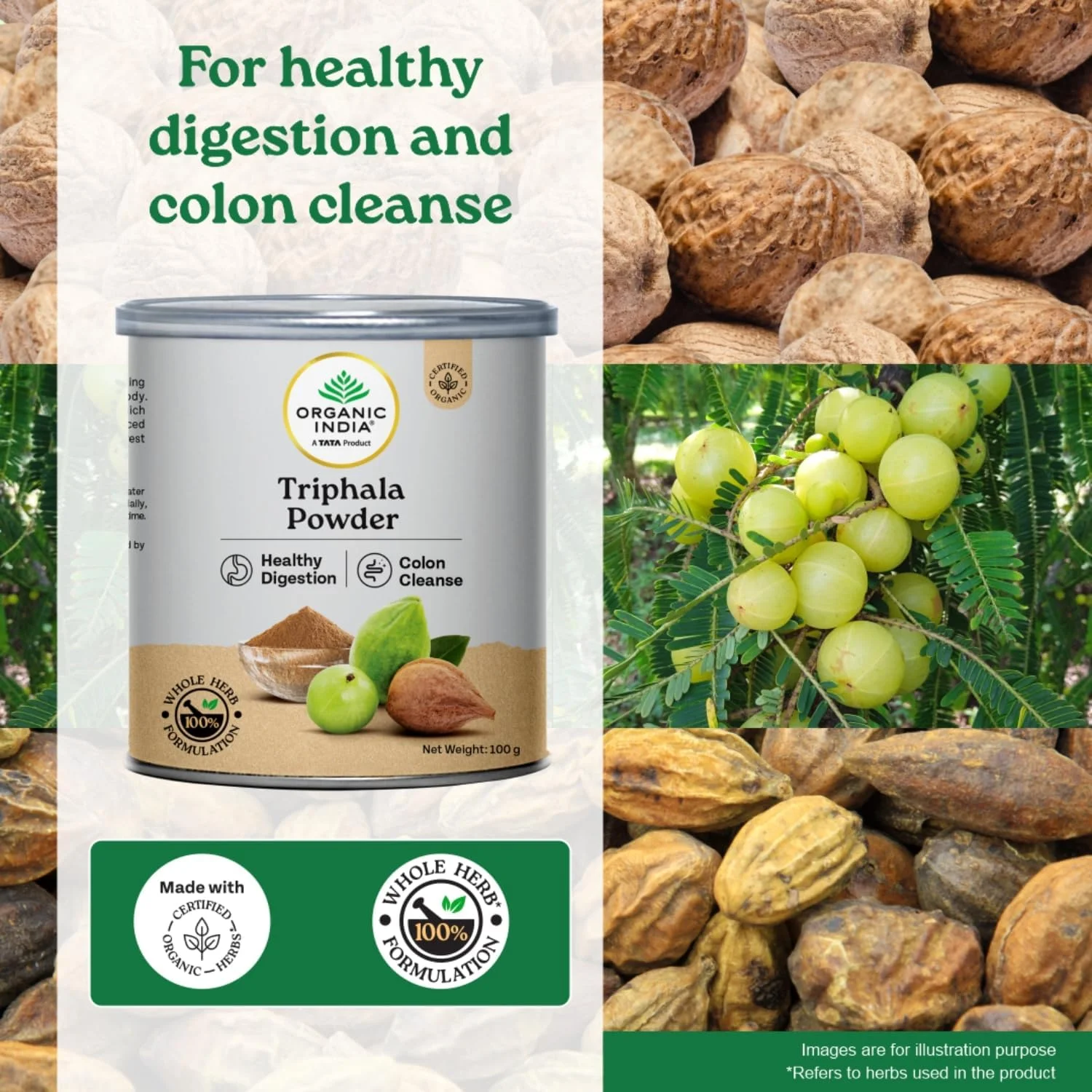 پودر تری فالا ارگانیک ایندیا، ۱۰۰ گرم