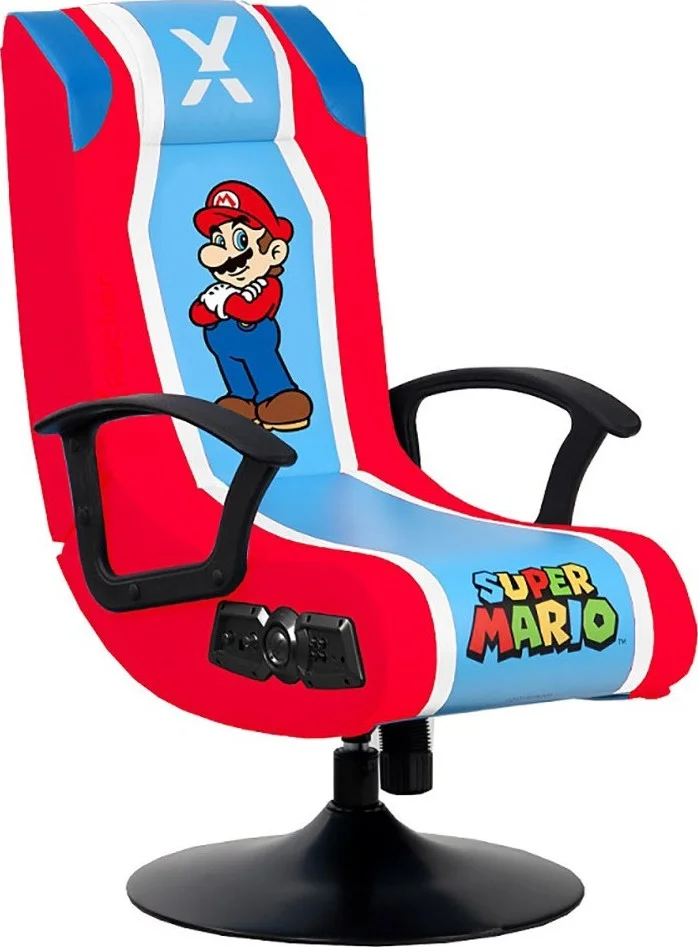 صندلی تاشو پدالی X-Rocker Nintendo Super Mario با صدای 2.1 کاناله داخلی