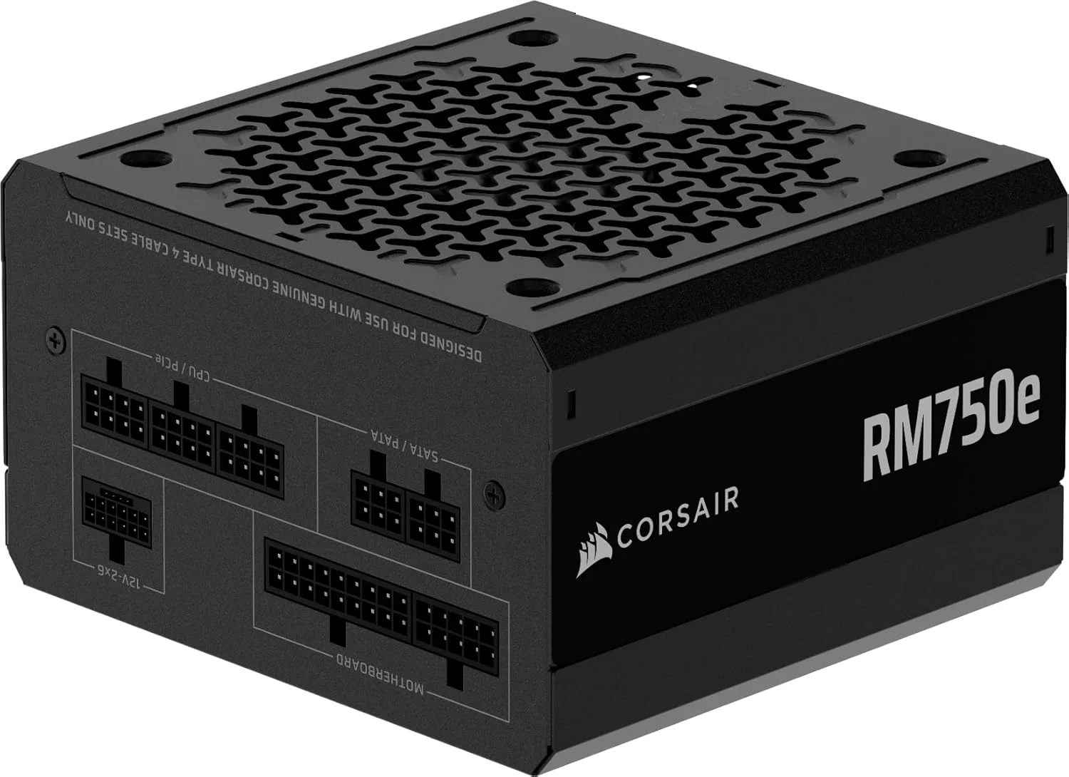 منبع تغذیه 750 وات CORSAIR RM750e (2025) کاملاً ماژولار ATX کم صدا با کابل 12V-2x6 – سازگار با ATX 3.1 و PCIe 5.1، بازدهی طلایی Cybenetics، خازن های دارای رتبه 105 درجه سانتیگراد، حالت آماده به کار مدرن – مشکی