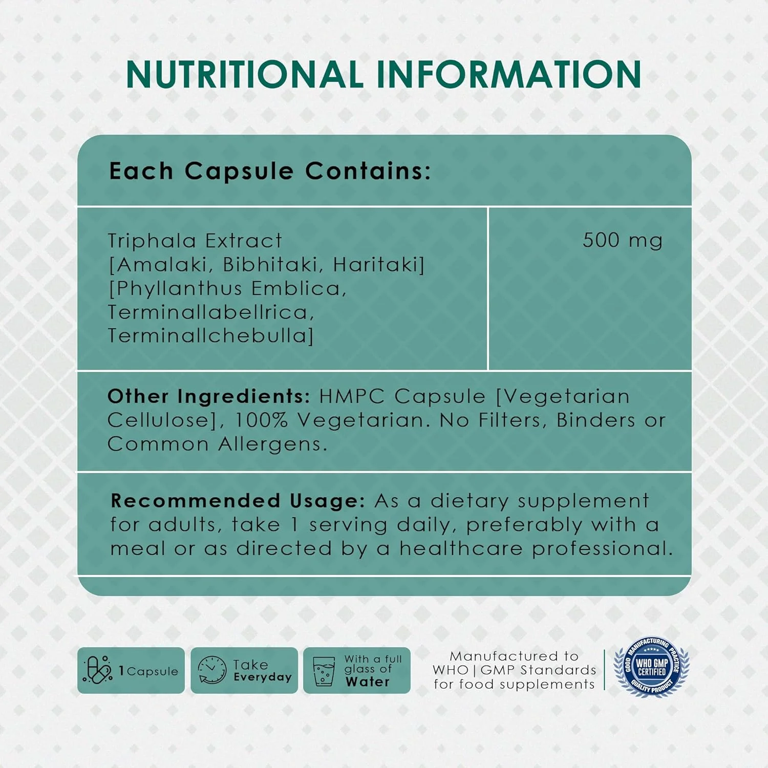 کپسول های تری فالا | ترکیبی از 3 گیاه طبیعی آمله، هاریتاکی و غیره در پودر تری فالا | آنزیم های گوارشی گیاهی ممتاز | پاک کننده روده بزرگ و رفع گاز | 60 کپسول گیاهی کپسول های تری فالا | ترکیبی از 3 گیاه طبیعی آمله، هاریتاکی و غیره در پودر تری فالا | آنزیم های گوارشی گیاهی ممتاز | پاک کننده روده بزرگ و رفع گاز | 60 کپسول گیاهی