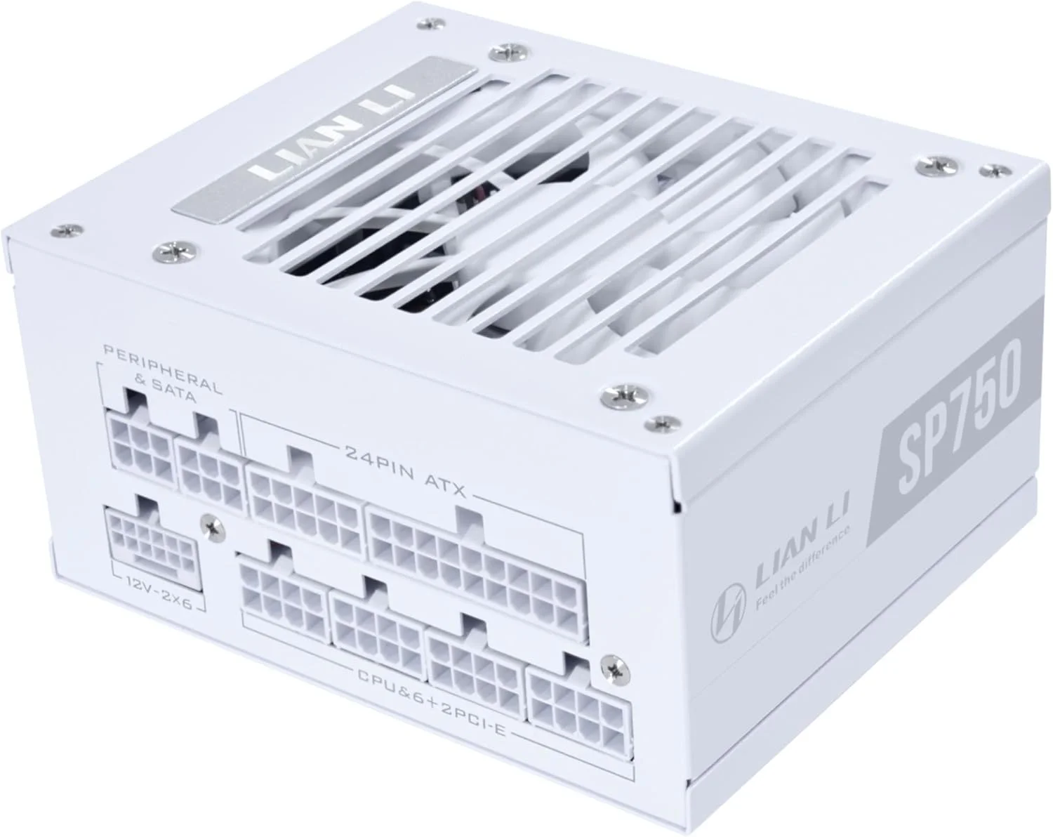 منبع تغذیه 750 واتی Lian Li SP750 Gold - SFX با کابل 12V-2x6 - کم صدا - راندمان 80 Plus Gold - سازگار با ATX 3.1 و PCIe 5.0 - فن 92 میلی متری FDB - سفید (SP750G.W)