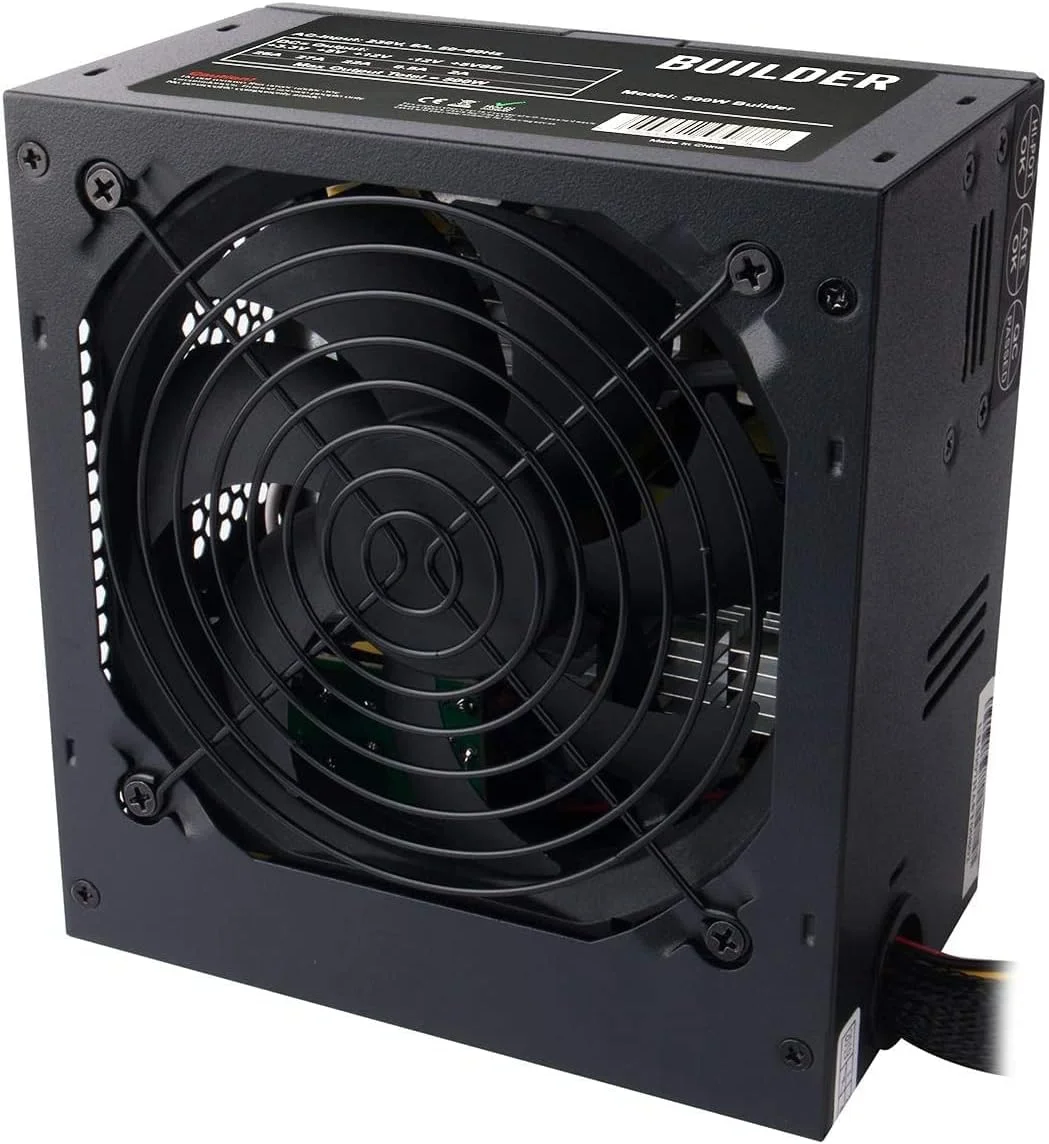 منبع تغذیه 700 واتی JUSTOP مشکی ATX PSU با فن بی صدای 120 میلی متری، محافظت PFC فعال، 6 پورت SATA، 1 پورت PCI-E 6+2 پین، 8 پین 12 ولت