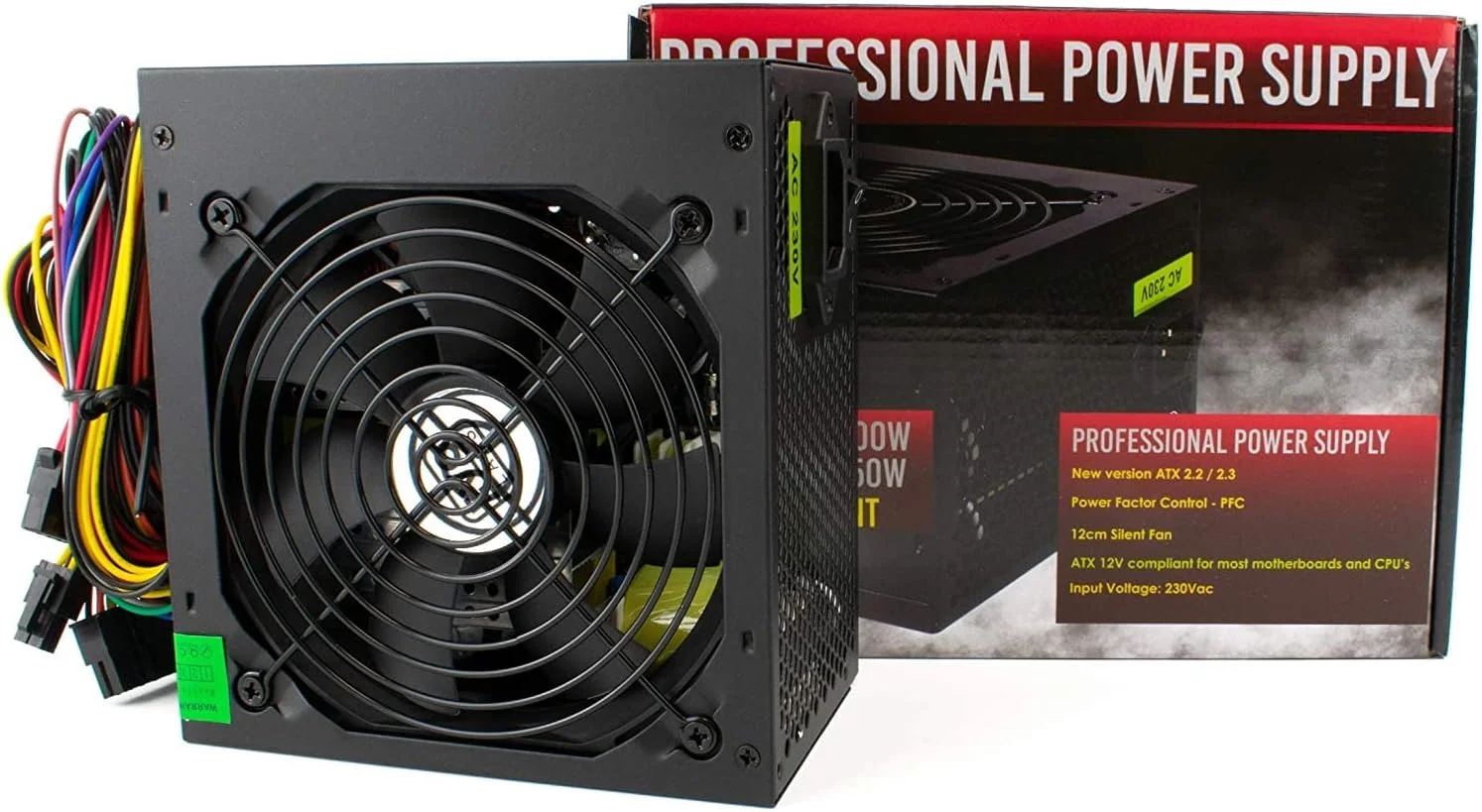 منبع تغذیه سوئیچینگ 500 وات ATX با فن مشکی بی صدا 12 سانتی متری / برای کامپیوتر / iCHOOSE منبع تغذیه سوئیچینگ 500 وات ATX با فن مشکی بی صدا 12 سانتی متری / برای کامپیوتر / iCHOOSE