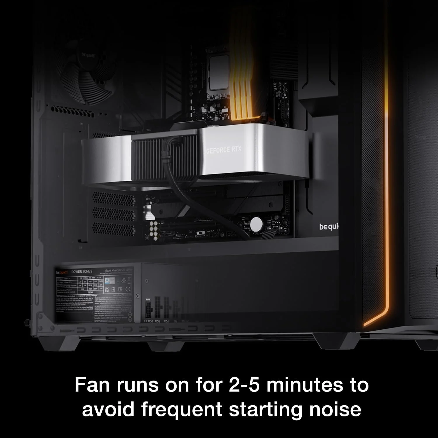 منبع تغذیه 750 واتی کاملا ماژولار be quiet! Power Zone 2 با گواهینامه 80+ پلاتینیوم ATX 3.1 منبع تغذیه 750 واتی کاملا ماژولار be quiet! Power Zone 2 با گواهینامه 80+ پلاتینیوم ATX 3.1