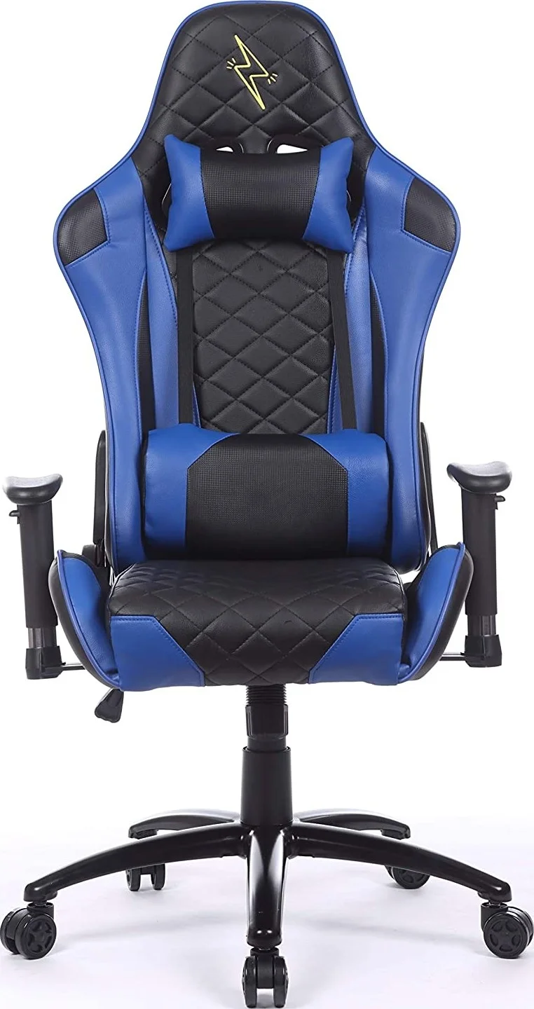 صندلی گیمینگ پشتی بلند Urban Wave با دسته های قابل تنظیم دو بعدی و بالشتک های کمری و سر (نسخه OC Venice) - آبی