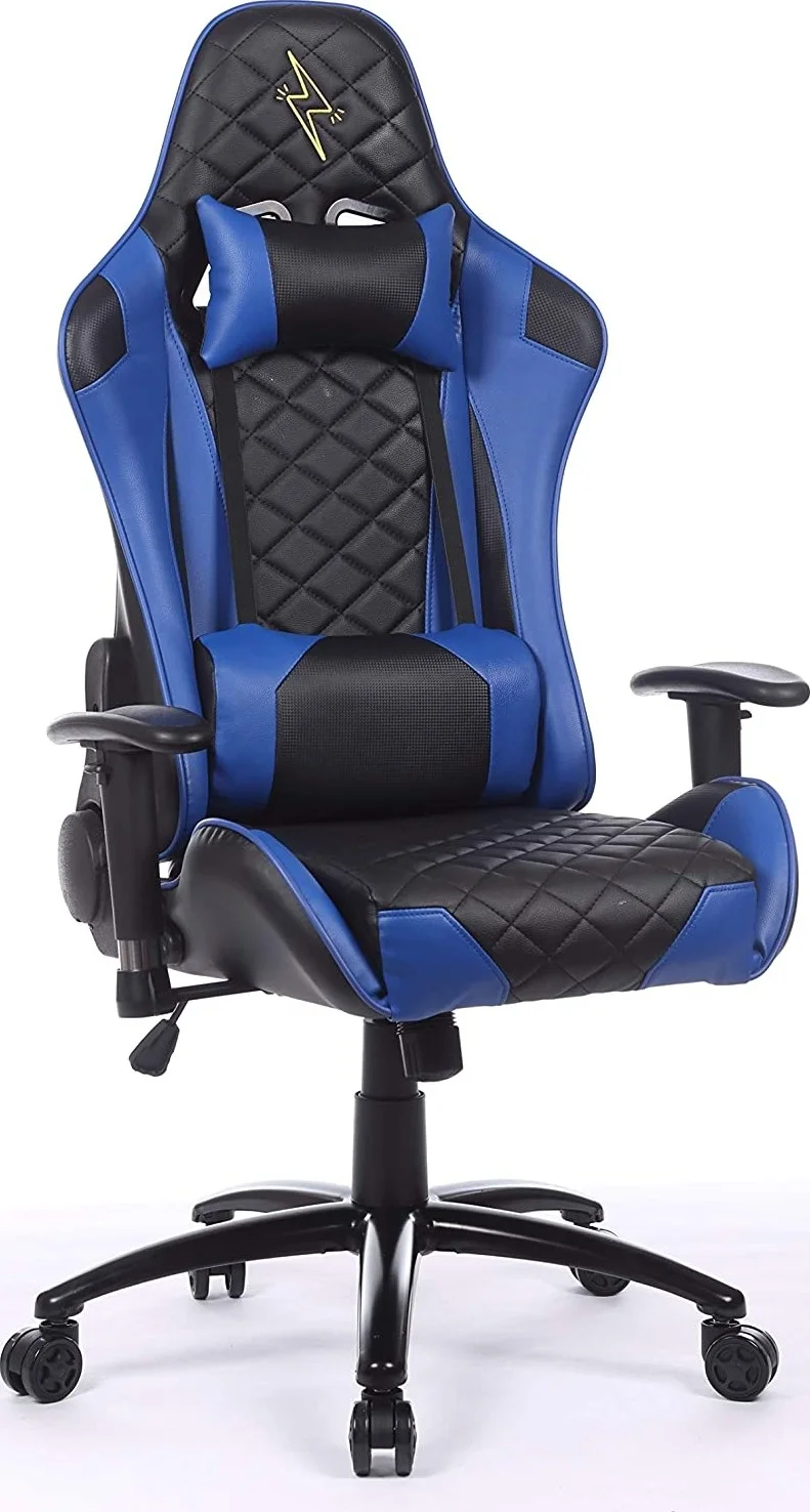 صندلی گیمینگ پشتی بلند Urban Wave با دسته های قابل تنظیم دو بعدی و بالشتک های کمری و سر (نسخه OC Venice) - آبی