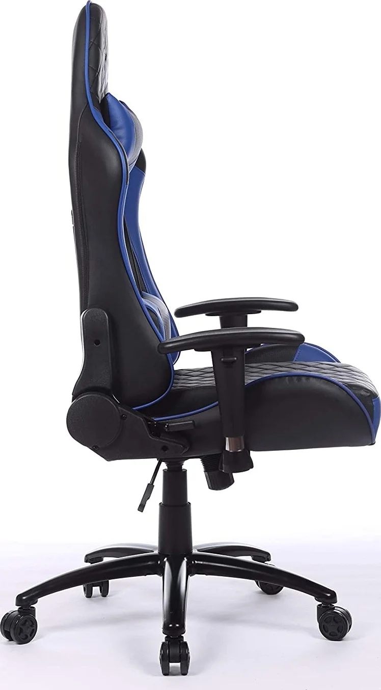 صندلی گیمینگ پشتی بلند Urban Wave با دسته های قابل تنظیم دو بعدی و بالشتک های کمری و سر (نسخه OC Venice) - آبی