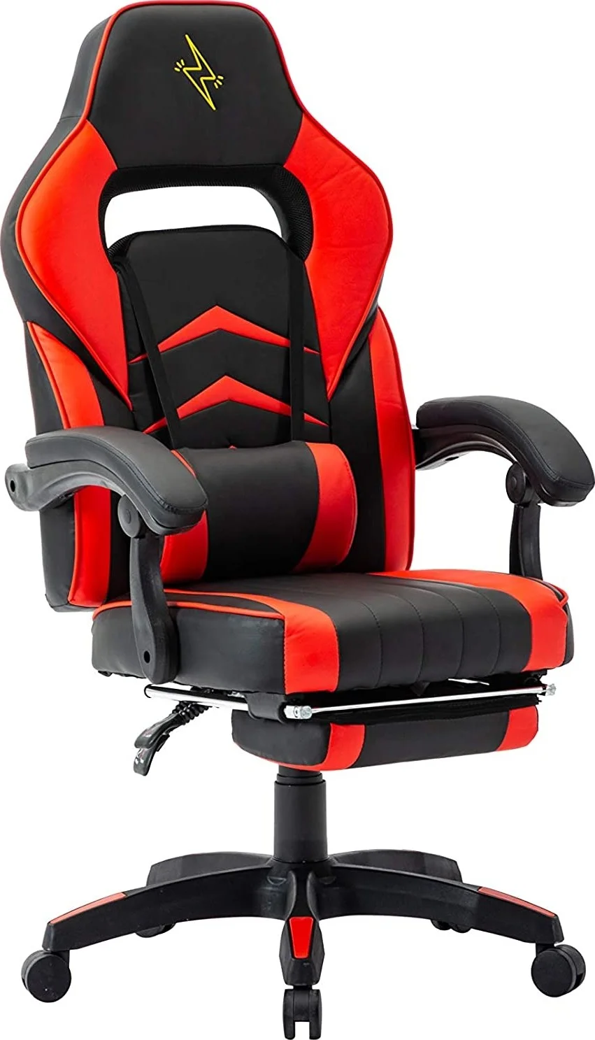 صندلی گیمینگ سری Urban Wave UW-PRO با زیرپایی و دسته های قابل تنظیم (مدل Helsinki) - قرمز