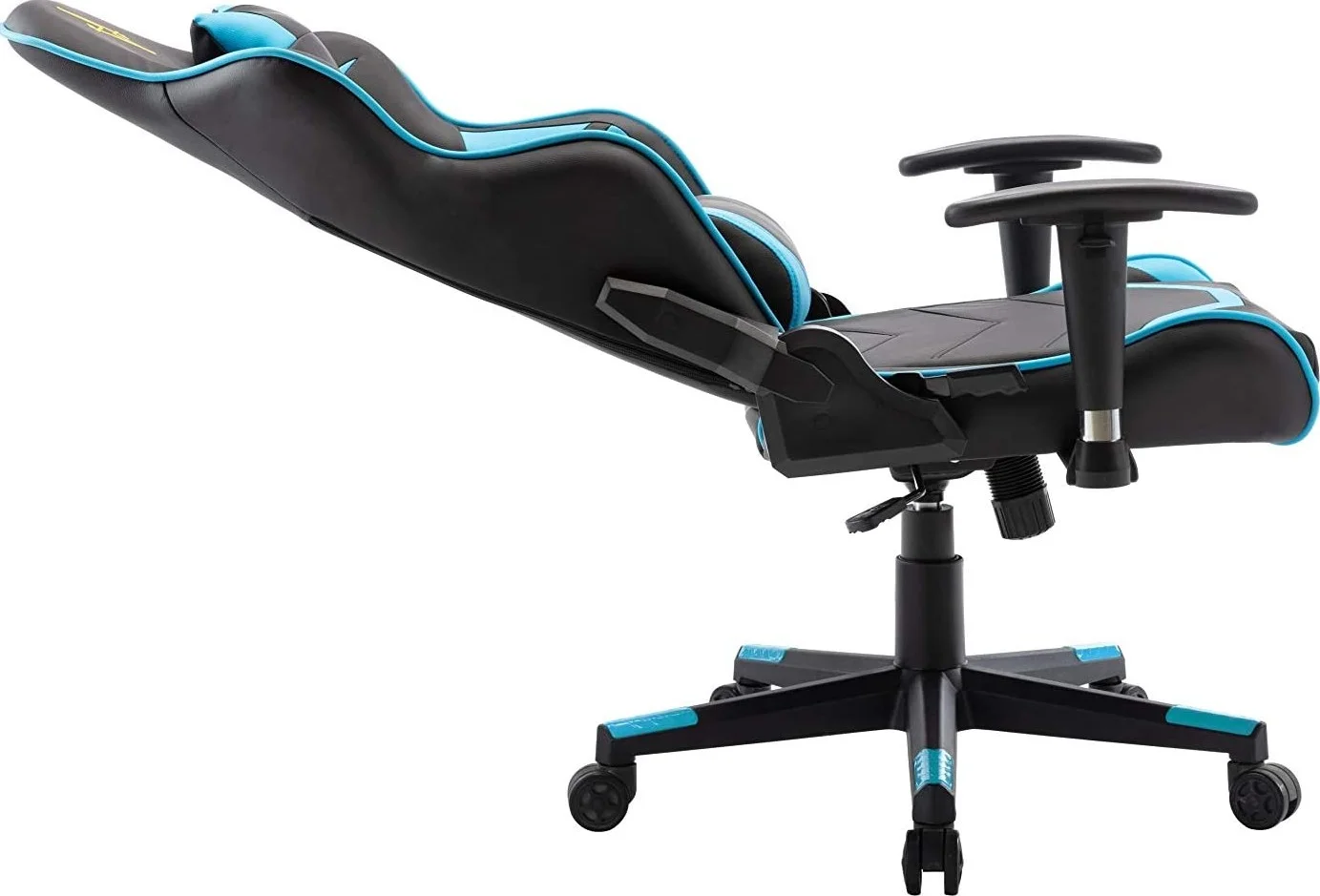 صندلی گیمینگ و اداری پشتی بلند Urban Wave مدل OC Lyon با دسته های دو بعدی و مکانیزم شیب - مشکی و آبی