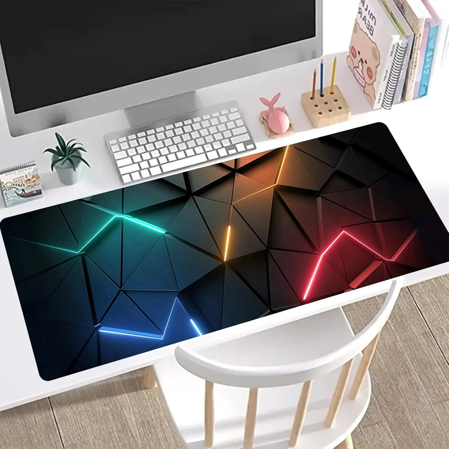 ماوس پد بزرگ مخصوص بازی 80x30 سانتی متر، زیرانداز میز با لبه های دوخته شده و ضد لغزش، دقت و سرعت را بهبود می بخشد، زیرانداز میز برای کامپیوتر