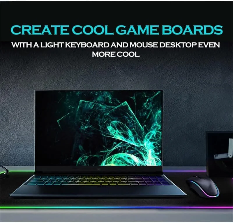 پد ماوس گیمینگ m MU RGB، پد ماوس 800x300 میلی متر، پد ماوس گیمینگ XXL بزرگ، 13 حالت نورپردازی 7 رنگ LED ضد لغزش برای کامپیوتر PC گیمرهای حرفه ای، مشکی