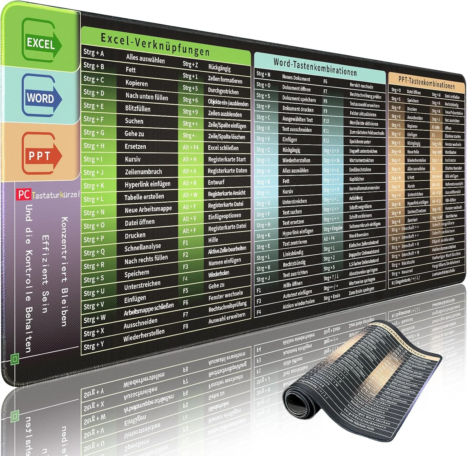 ماوس‌پد Niviy Excel آلمانی، 900X400X3 میلی‌متر، پد ماوس گیمینگ XXL برای دفتر و خانه، پد رومیزی بزرگ XXL، لوازم جانبی اداری، زیرانداز ضد لغزش رومیزی آلمانی