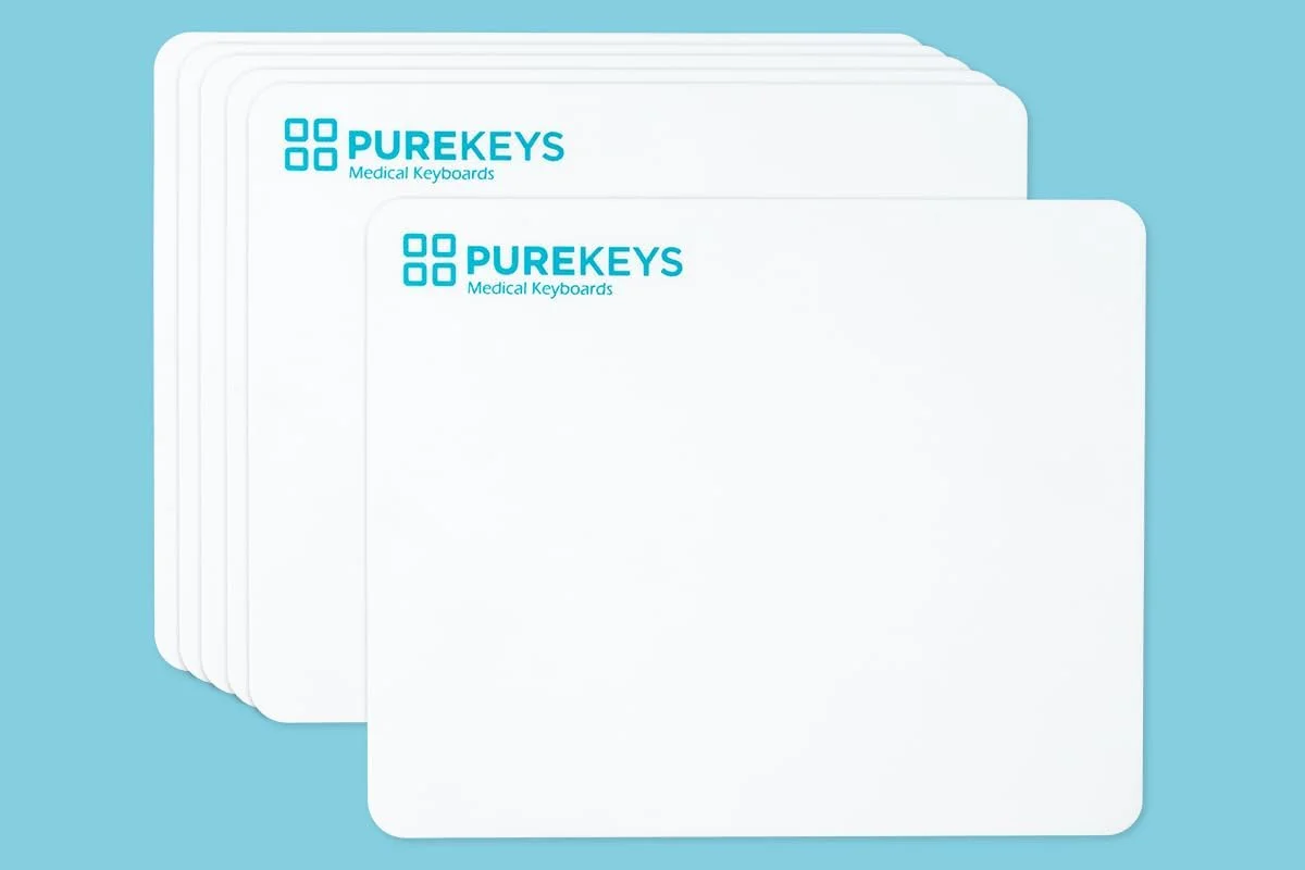 پد ماوس ضدعفونی کننده PUREKEYS 6X، 40010، سفید - قابل شستشو، تخت - سازگاری بالا - اسکن مطلوب