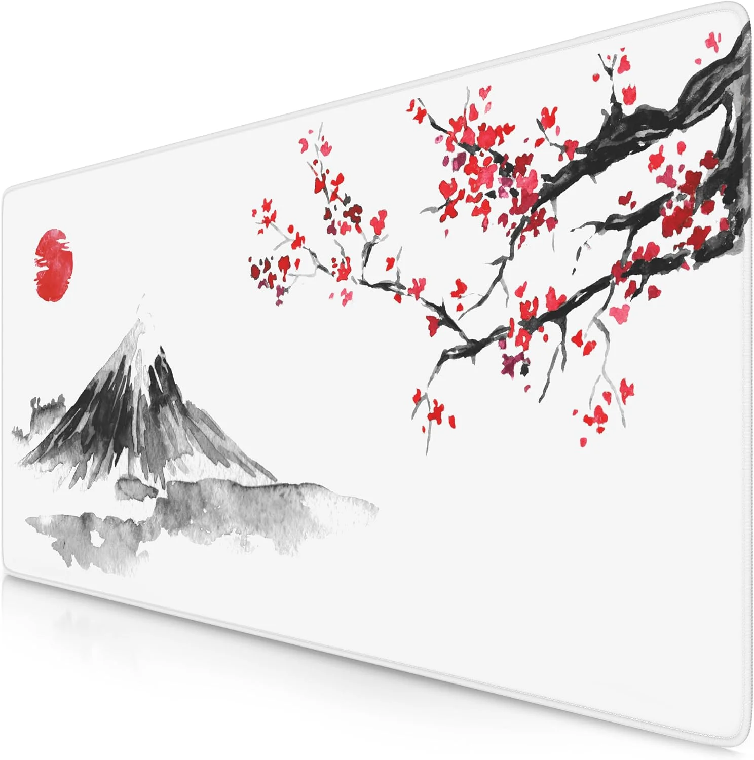 CSL-Computer TITANWOLF - پد ماوس گیمینگ سرعت XXL 900 x 400mm - پد ماوس XXL - زیرانداز رومیزی سایز بزرگ - بهبود دقت و سرعت - طرح Sakura 4