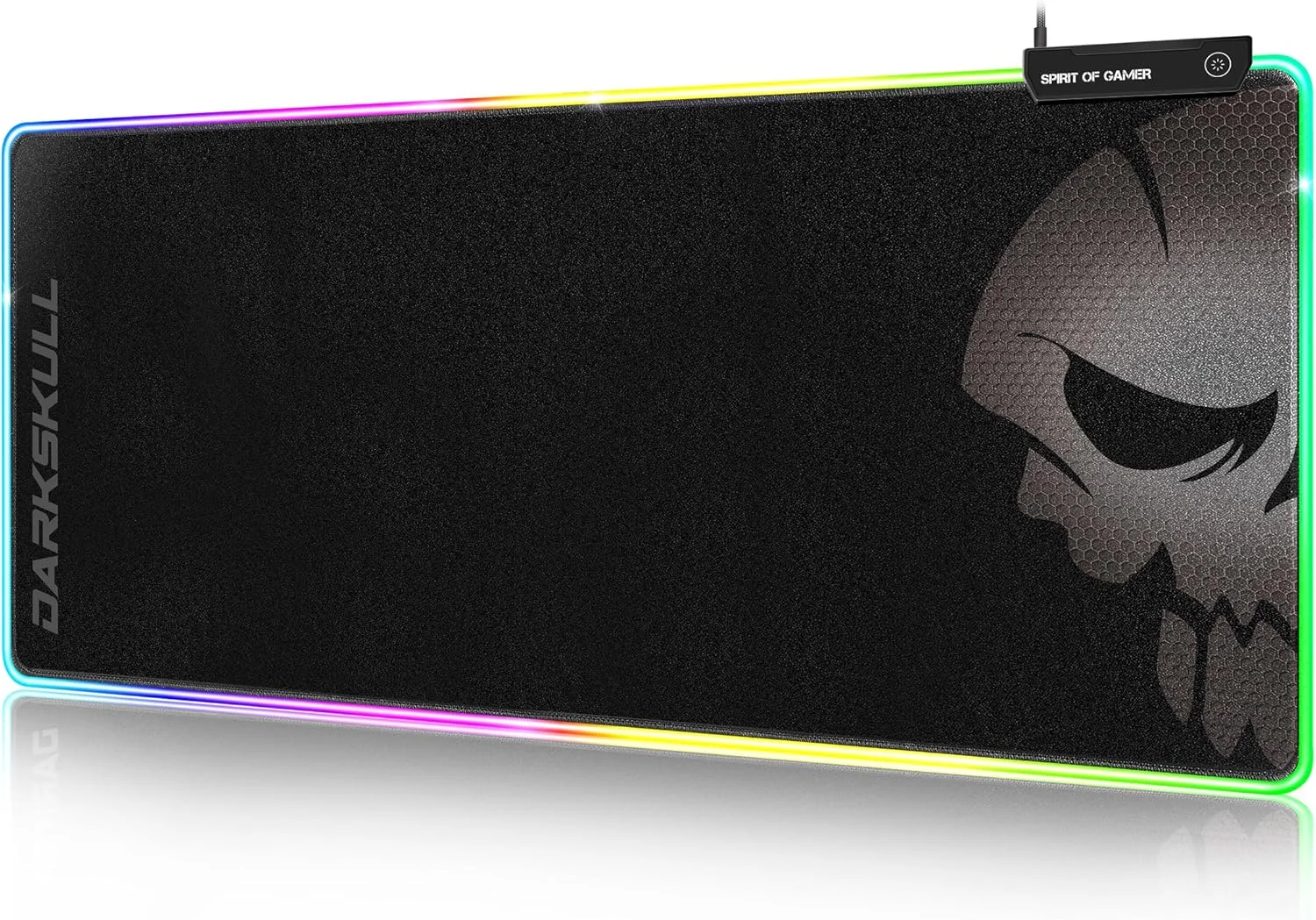 موس پد بزرگ گیمینگ RGB XXXL (900x400 میلی متر) + هاب با 4 پورت USB | دارای 12 حالت نور پس زمینه | کف لاستیکی ضد لغزش | پد موس گیمینگ LED ارگونومیک و نورانی برای کامپیوتر