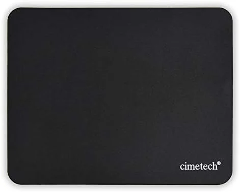 موس پد گیمینگ Cimetech ابعاد 230x180x1 میلی متر مناسب برای انواع ماوس (توپی، اپتیکال، لیزری) با زیره چسبنده قوی برای نگهداری بهینه، ضد آب، رنگ مشکی