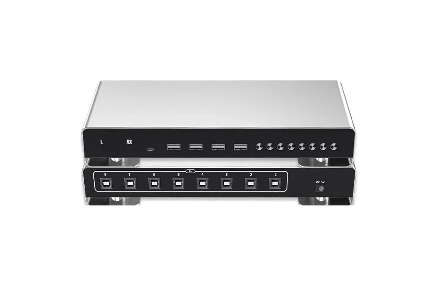 سوئیچ KVM USB بدون نام تجاری سوئیچ ویدئویی USB-B اشتراک 4 پورت USB برای ماوس، کیبورد، پرینتر و Udisk (پلاگ UK) برای 8 کامپیوتر/لپ تاپ/تبلت/ایستگاه کاری