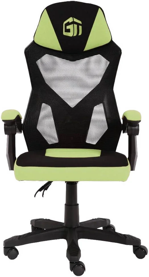 صندلی گیمینگ گیمر تک مدل Ignite، جنس توری و پارچه تنفسی، حداکثر وزن 120 کیلوگرم، تنظیم ارتفاع 100 میلی متر، پایه نایلونی 320 میلی متر، چرخ های PU، سبز | Ignite-GRN