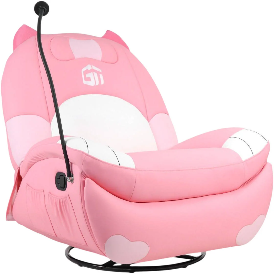 پاد استراحت گیمرتک، ساخته شده از مواد با کیفیت PU و توری، دارای زیرپایی تاشو داخلی، نگهدارنده مغناطیسی، 4 جیب کناری، نسخه صورتی | 616985067312