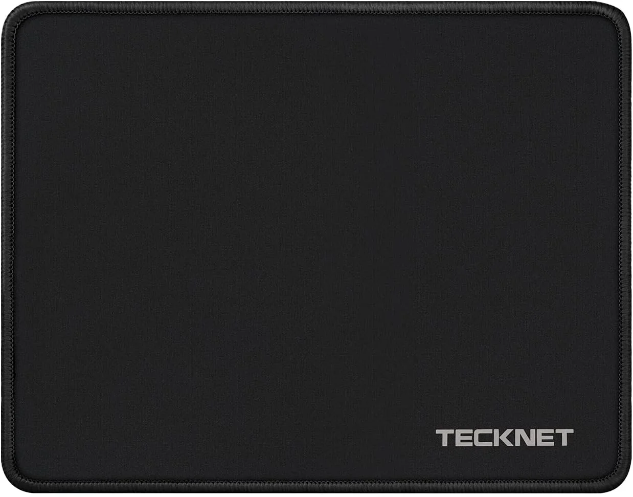 پد ماوس TECKNET با دوخت ضد فرسایش، سطح ضد آب و پایه لاستیکی ضد لغزش با لبه های دوخته شده، سازگار با ماوس های لیزری و اپتیکال - مشکی