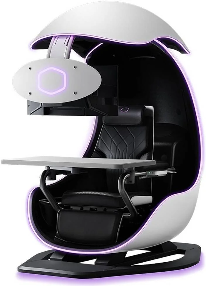 ایستگاه غوطه وری گیمینگ کولر مستر ORB X، پشتیبانی از حداکثر 3 مانیتور 27 اینچی، پشتیبانی از 1200 وات برای کامپیوتر و مانیتورها، سیستم صوتی 2.1 کاناله 60 واتی MasterAUDIO، سفید قطبی | IXS-OX1