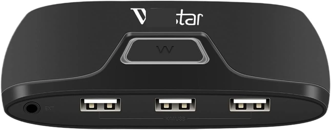 سوئیچ KVM دو پورت HDMI 2 در 1 خروجی USB، اسپلیتر 2x1 با 3 پورت USB برای اشتراک مانیتور، کیبورد، ماوس و کنترلر پرینتر تطبیقی
