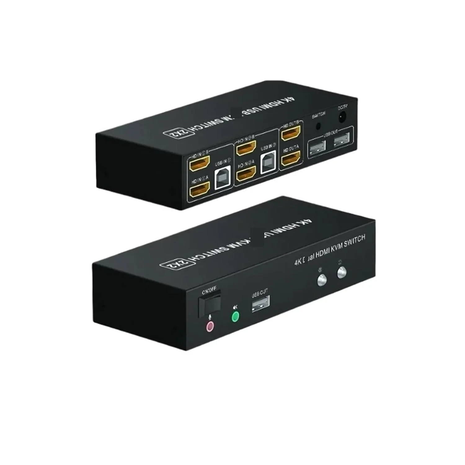 سوئیچ KVM دو مانیتوره HDMI DisplayPort 4K 60Hz 2X2 با ورودی های ترکیبی DP HDMI KVM سوئیچ 2 مانیتور 2 کامپیوتر برای PC
