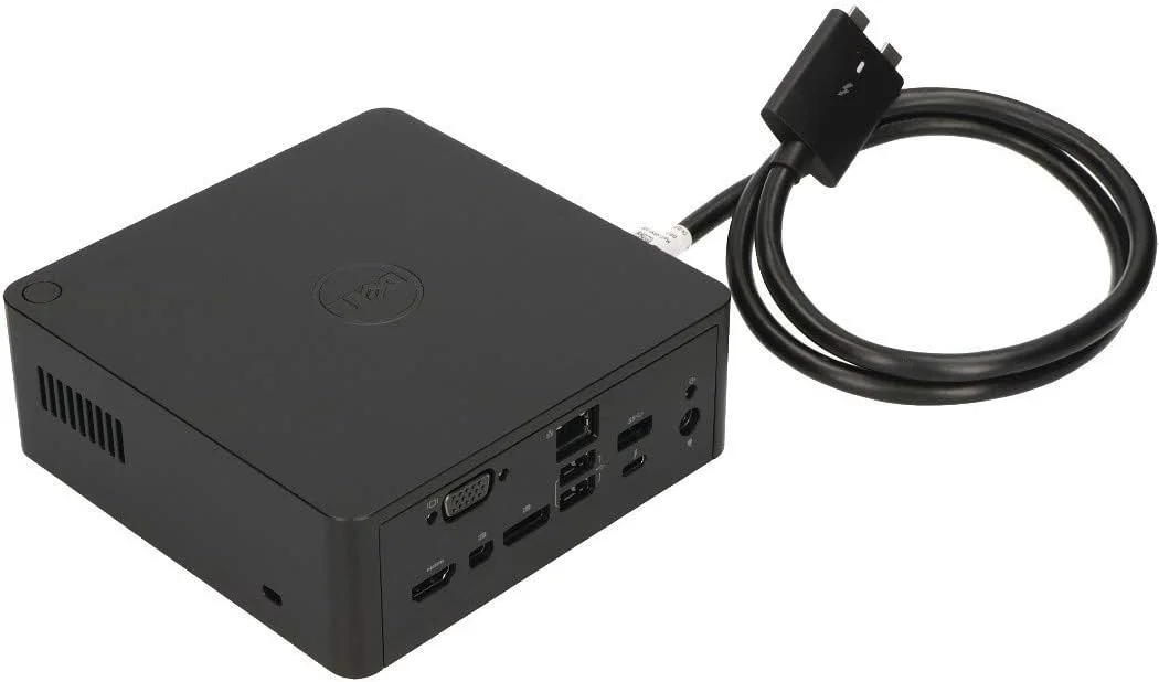 داک دل دوگانه USB-C مدل TB18 210W TB18DC، سیمی، USB 3.2 Gen 1، 452-BDGO (TB18DC، سیمی، USB 3.2 Gen 1 (3.1 Gen 1) Type-B، 3.5 mm، USB Type-A، USB Type-B، 10,100,1000 Mbit/s،) (بازسازی شده)