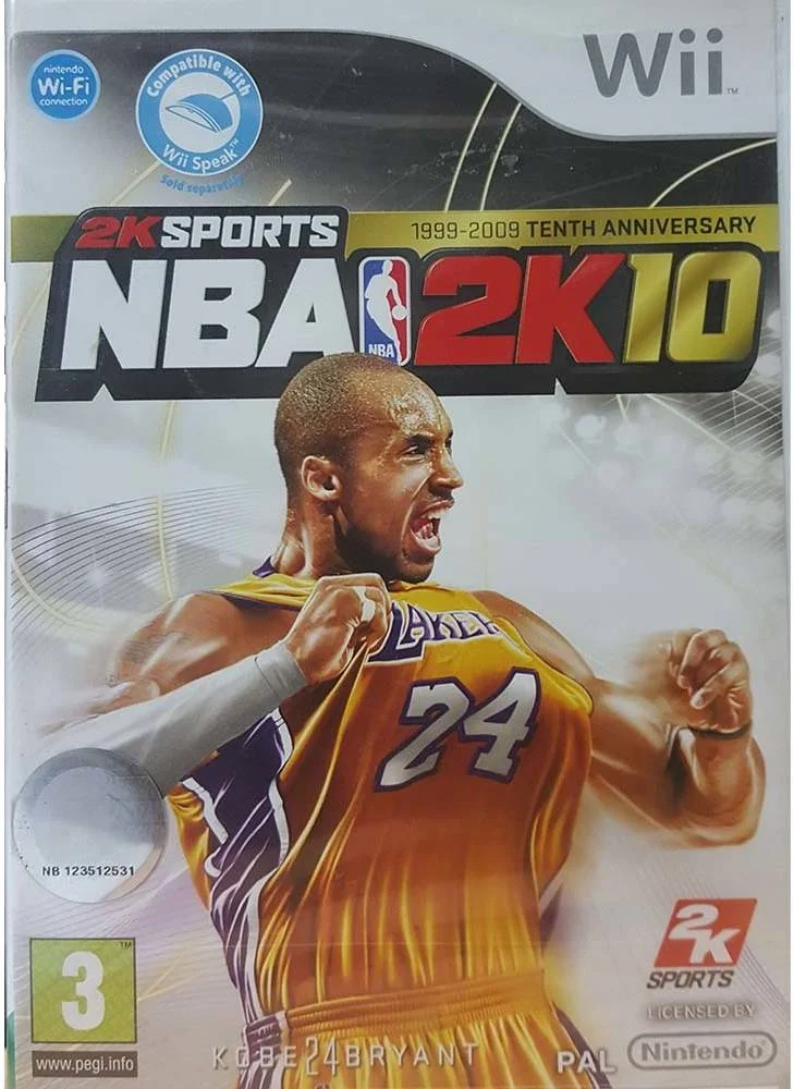 بازی کامپیوتری 2K Sports WII NBA2K10، منطقه PAL، ژانر ورزشی، حرکات دریبل/شوت و دفاعی، 1-4 بازیکن | NBA 2K10