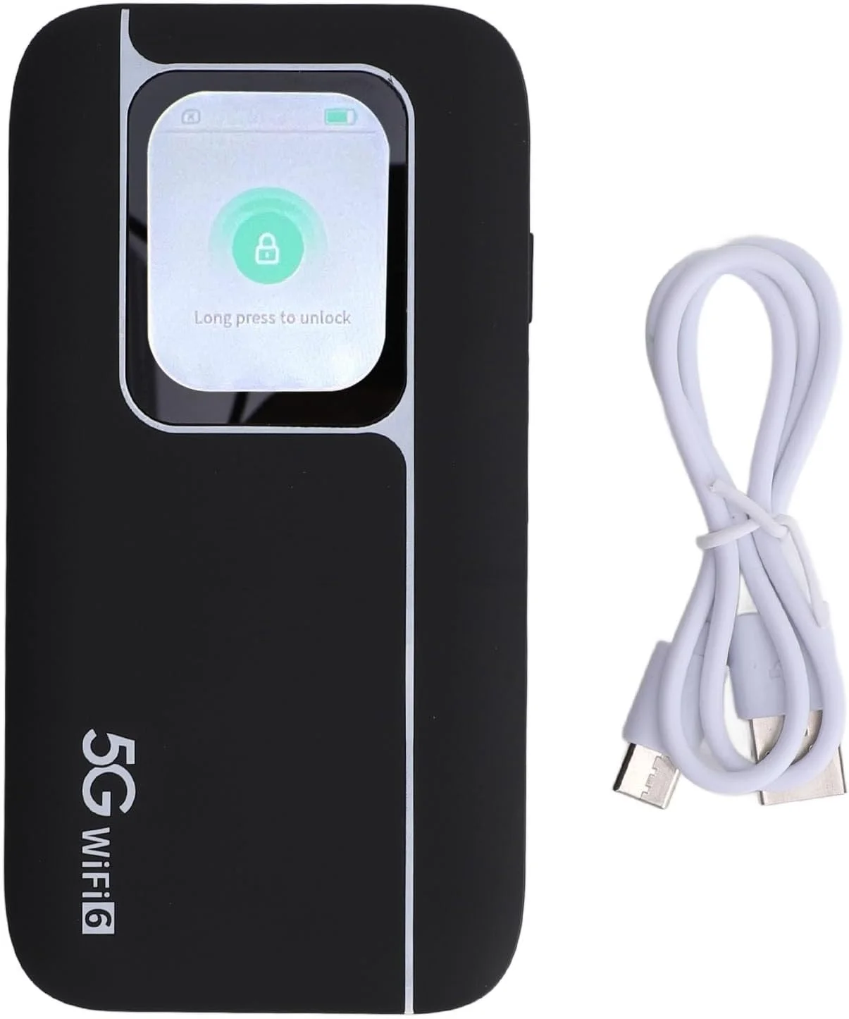 هات اسپات وای فای 5G و 4G، سرعت بالای 5G با ظرفیت 2.77 گیگابیت بر ثانیه دانلود و 1.25 گیگابیت بر ثانیه آپلود و پشتیبانی از 16 دستگاه، دستگاه هات اسپات قابل حمل برای مسافرت، اسلات نانو سیم کارت، روتر مسافرتی 5G با صفحه لمسی 2.01 اینچی