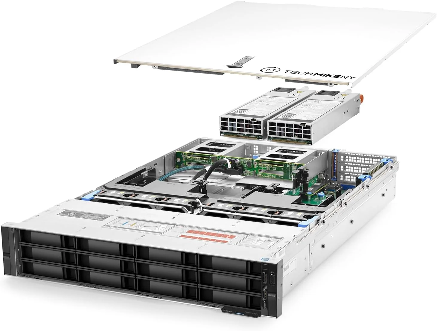 سرور TechMikeNY با دو پردازنده Gold 6252 2.10 گیگاهرتز 48 هسته ای، 512 گیگابایت رم و 8 هارد 8 ترابایتی SAS مدل PowerEdge R740xd (بازسازی شده)