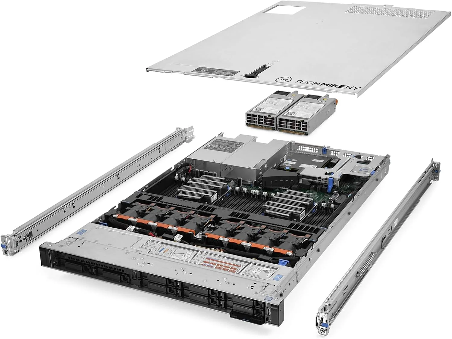سرور TechMikeNY 2.10 گیگاهرتز 44 هسته ای 512 گیگابایت رم 8 عدد 1.92 ترابایت SAS SSD ریل PowerEdge R640 (بازسازی شده)