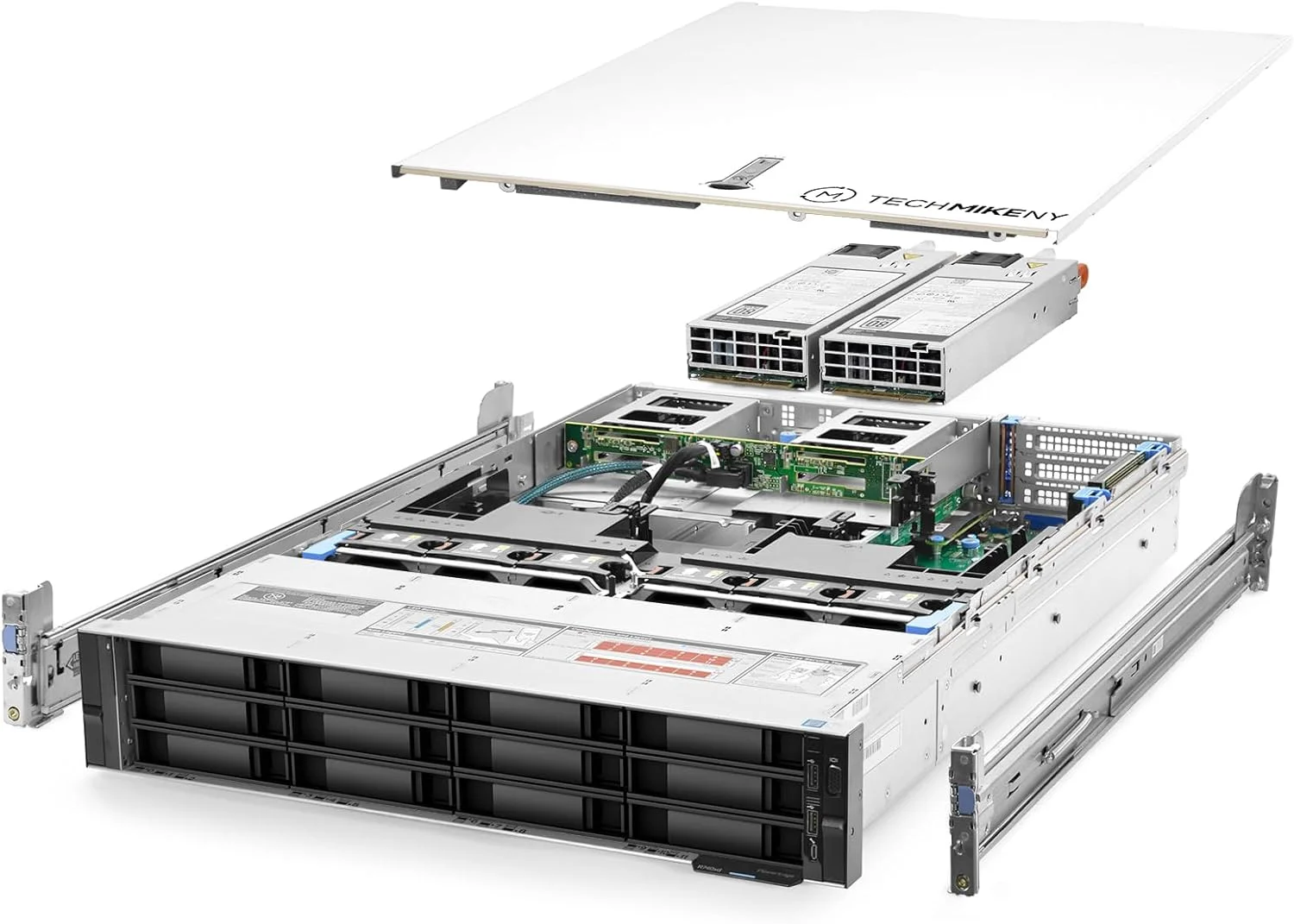 سرور TechMikeNY با ۱۲ جایگاه LFF، پردازنده 2.00 گیگاهرتز 40 هسته ای، 256 گیگابایت رم، 16 عدد محفظه، PowerEdge R740xd (بازسازی شده)