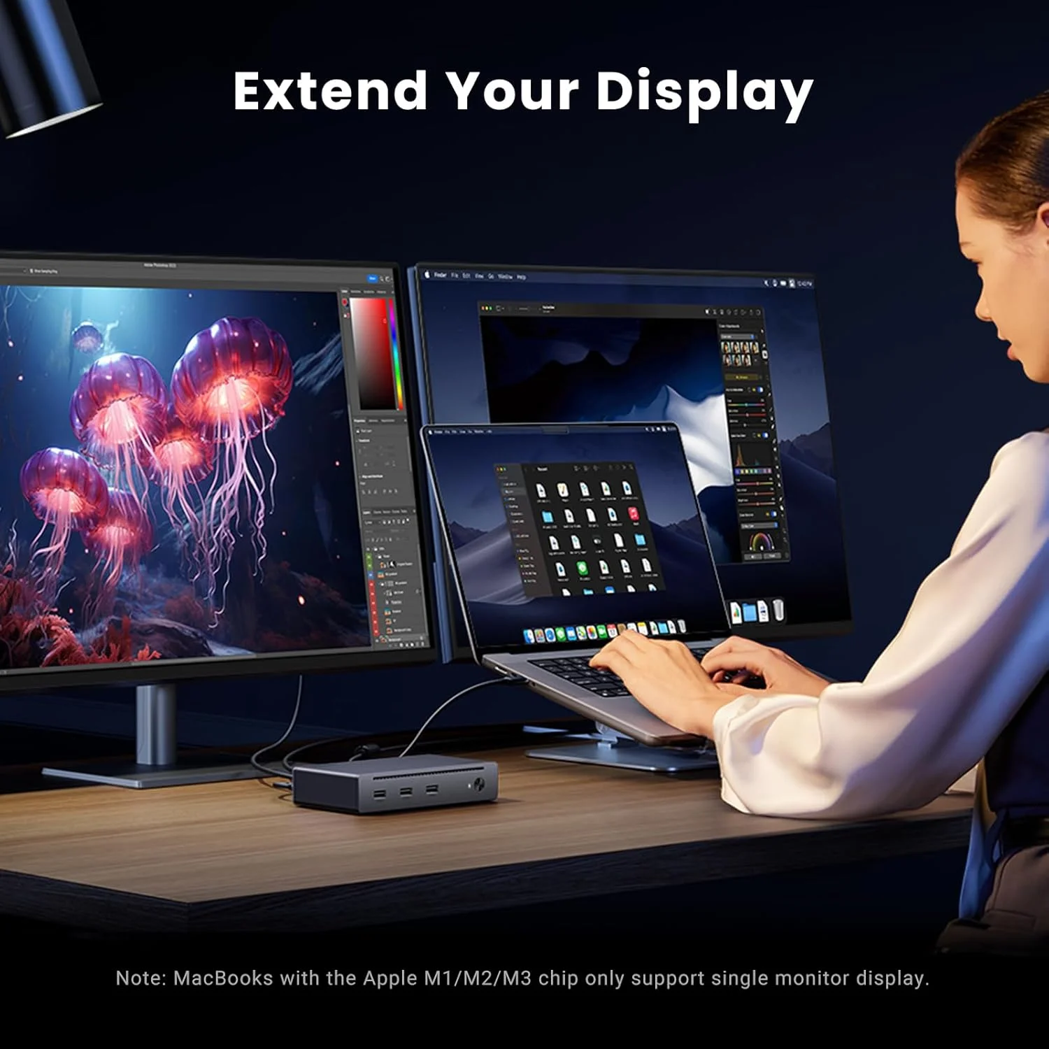 هاب UGREEN Thunderbolt 4 داک 8 در 1 با سرعت 40 گیگابیت بر ثانیه، 3 پورت TB4، پشتیبانی از دو نمایشگر 4K@60Hz یا یک نمایشگر 8K، شارژ 85 وات، اترنت گیگابیتی، 3 پورت USB A 3.2 مدل Revodok Max 208 برای Mac M1/M2/M3/M4 Pro/Max