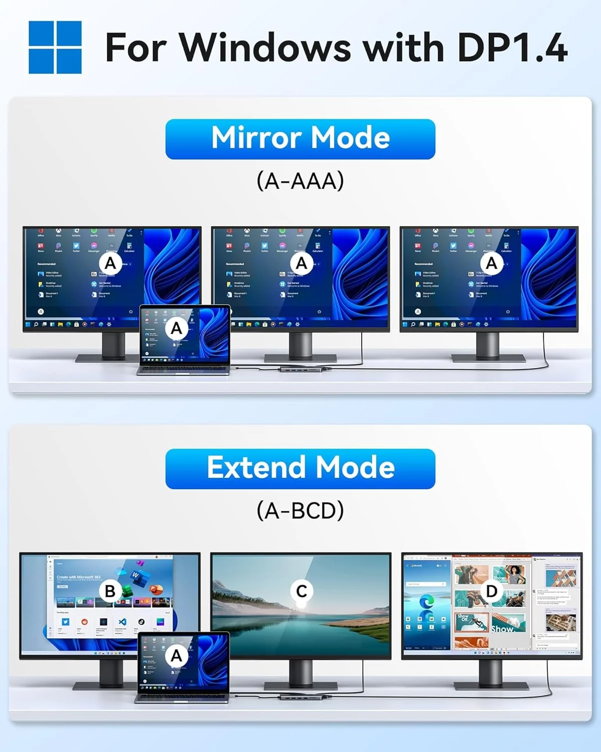 داک استیشن USB C سلور، داک استیشن لپ تاپ، داک استیشن 14 در 1 با 2 پورت HDMI، VGA، پورت های USB A/C 10G، پورت PD 100W، 6 پورت USB A/C، آداپتور هاب USB C چند پورت برای لپ تاپ های ویندوزی داک استیشن USB C سلور، داک استیشن لپ تاپ، داک استیشن 14 در 1 با 2 پورت HDMI، VGA، پورت های USB A/C 10G، پورت PD 100W، 6 پورت USB A/C، آداپتور هاب USB C چند پورت برای لپ تاپ های ویندوزی