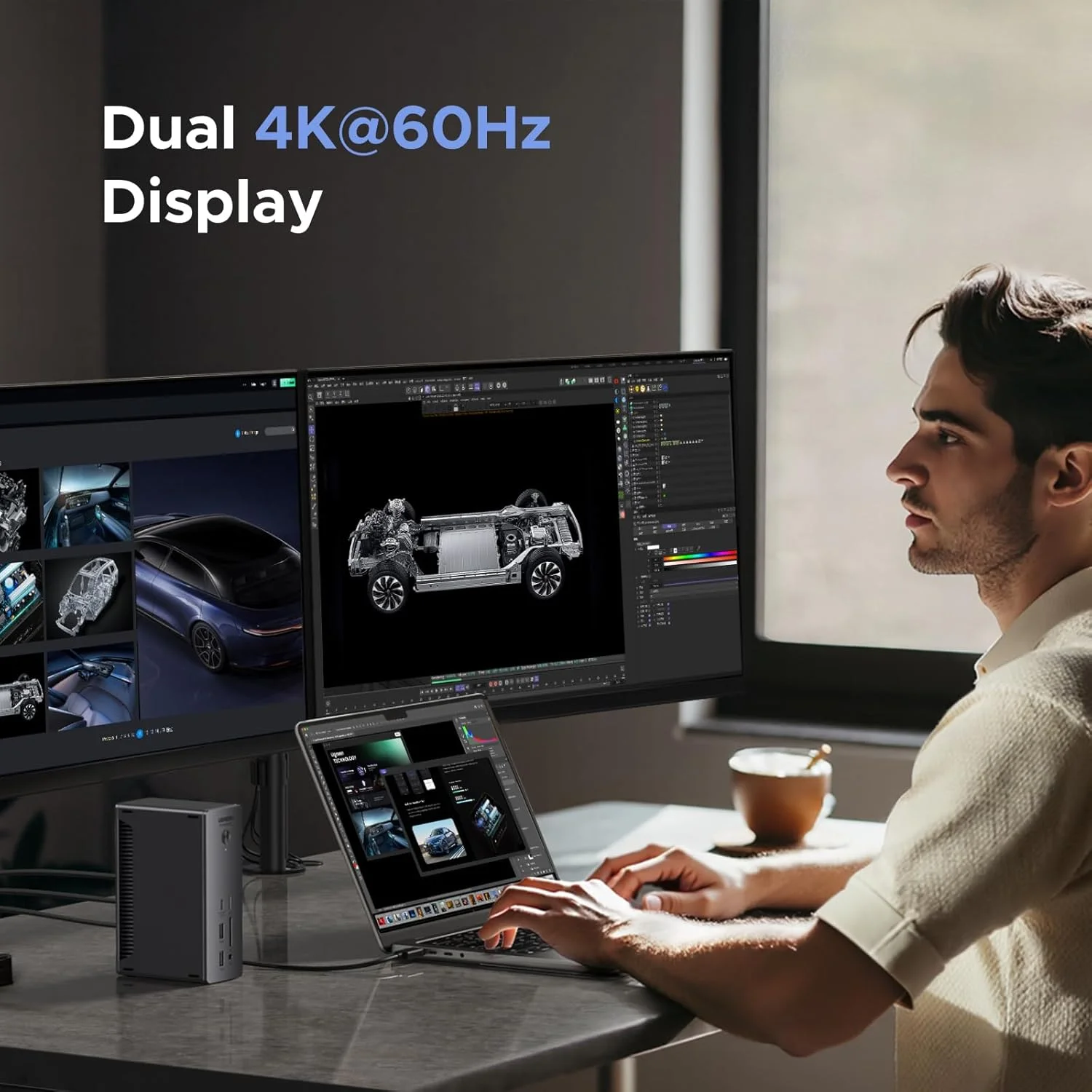 داک استیشن ۱۳ در ۱ یوگرین Thunderbolt 4 با سرعت ۴۰ گیگابیت بر ثانیه، با قابلیت نمایش دوگانه 4K@60Hz یا تک نمایشگر 8K، شارژ ۹۰ واتی برای لپ تاپ، پورت 2.5GbE و کارت خوان SD/TF 4.0. مدل Revodok Max 213 برای MacBook، Surface Pro و غیره داک استیشن ۱۳ در ۱ یوگرین Thunderbolt 4 با سرعت ۴۰ گیگابیت بر ثانیه، با قابلیت نمایش دوگانه 4K@60Hz یا تک نمایشگر 8K، شارژ ۹۰ واتی برای لپ تاپ، پورت 2.5GbE و کارت خوان SD/TF 4.0. مدل Revodok Max 213 برای MacBook، Surface Pro و غیره