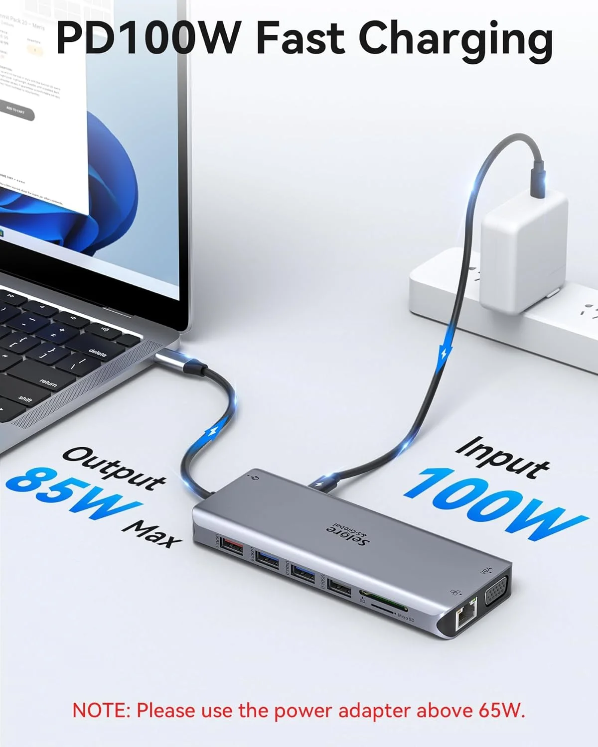 داک استیشن USB C سلور، داک استیشن لپ تاپ، داک استیشن 14 در 1 با 2 پورت HDMI، VGA، پورت های USB A/C 10G، پورت PD 100W، 6 پورت USB A/C، آداپتور هاب USB C چند پورت برای لپ تاپ های ویندوزی داک استیشن USB C سلور، داک استیشن لپ تاپ، داک استیشن 14 در 1 با 2 پورت HDMI، VGA، پورت های USB A/C 10G، پورت PD 100W، 6 پورت USB A/C، آداپتور هاب USB C چند پورت برای لپ تاپ های ویندوزی