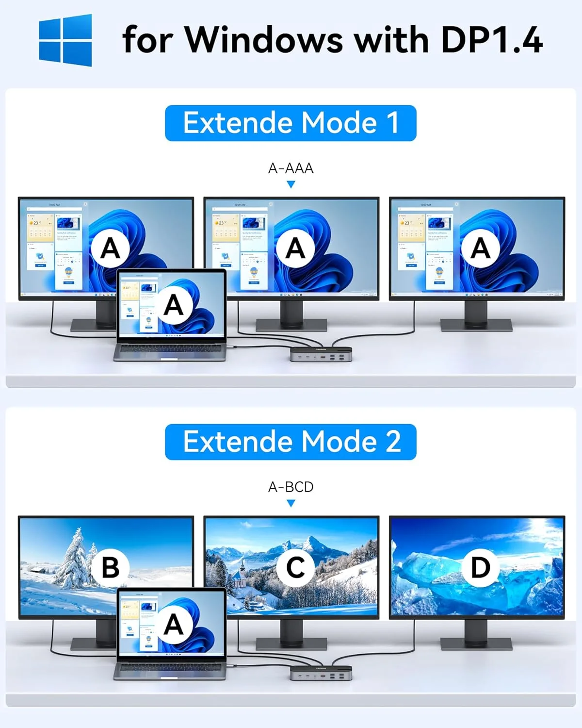 داک USB C سلور با 3 پورت HDMI، ایستگاه اتصال مانیتور دوگانه، ایستگاه اتصال لپ تاپ 16 در 1 با 3 مانیتور با سه پورت HDMI، USB A/C 3.1 10G، PD 100W، SD/TF، اترنت، هاب USB C، دانگل USB C برای ویندوز و مک داک USB C سلور با 3 پورت HDMI، ایستگاه اتصال مانیتور دوگانه، ایستگاه اتصال لپ تاپ 16 در 1 با 3 مانیتور با سه پورت HDMI، USB A/C 3.1 10G، PD 100W، SD/TF، اترنت، هاب USB C، دانگل USB C برای ویندوز و مک