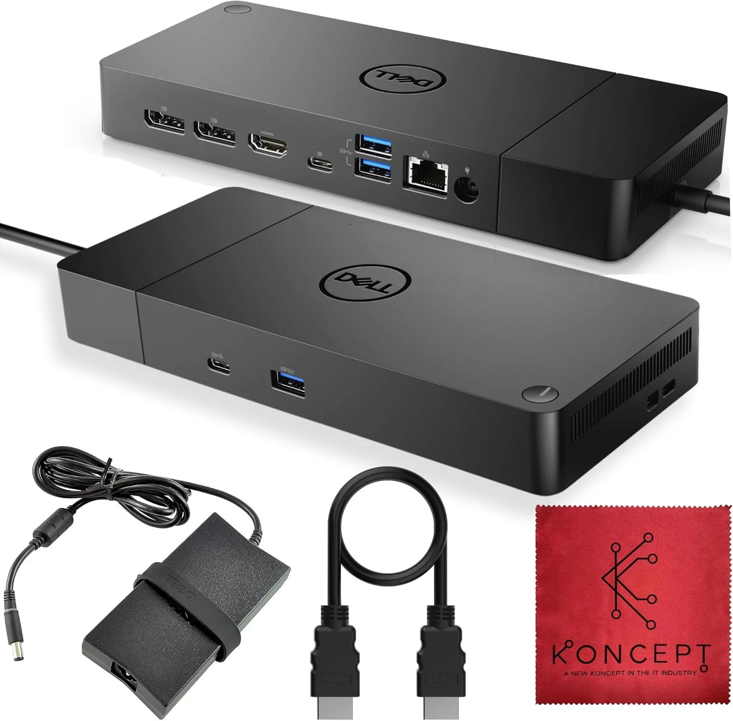 ایستگاه اتصال WD19S با قابلیت پشتیبانی از دو مانیتور - ایستگاه اتصال با توان 180 وات + USB Type-C + HDMI + دو DisplayPort - ایستگاه اتصال نهایی لپ تاپ