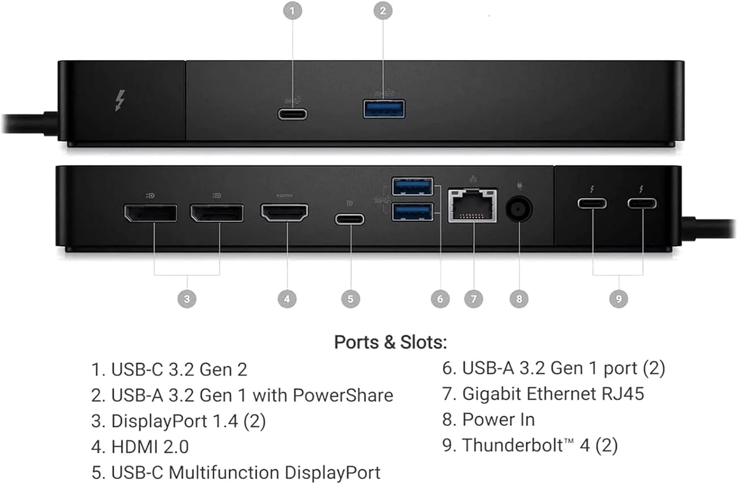 داک دل ThunderBolt 4 (WD22TB4) (بازسازی شده) داک دل ThunderBolt 4 (WD22TB4) (بازسازی شده)