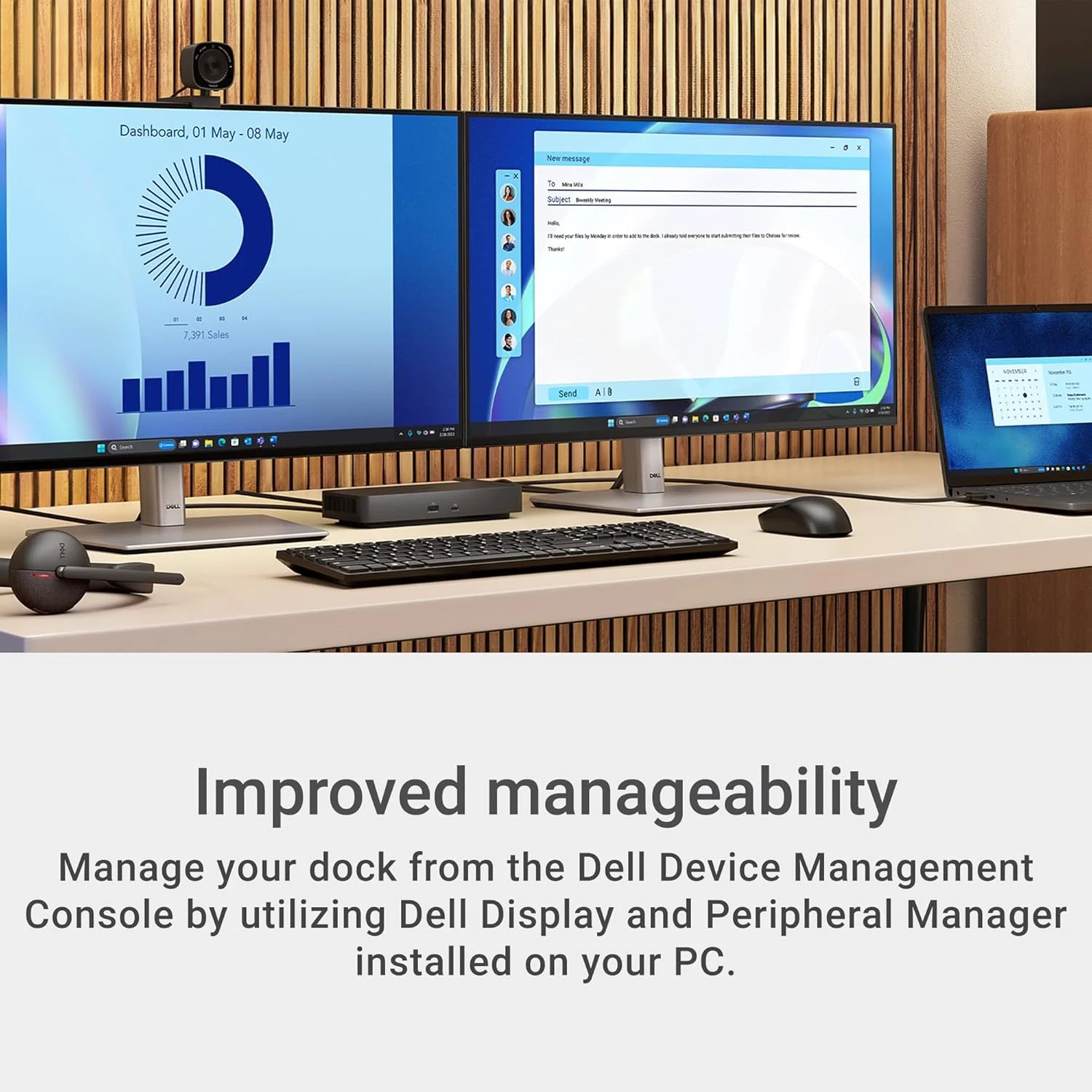 Dell Pro Dock WD25 - USB Type-C با اتصال حالت DP Alt، اتصال DisplayPort/HDMI/USB 3.2 Gen2، توان خروجی تا 100 وات - مشکی
